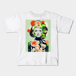 Modern pop art style woman portrait Kids T-Shirt